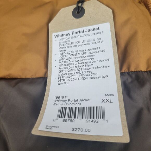 Prana Mens Whitney Portal Duck Down Feather Puffer Jacket Hooded 2XL NWT $270 - Picture 3 of 12